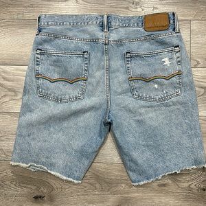 American Eagle rainbow embroidered denim shorts Size 34